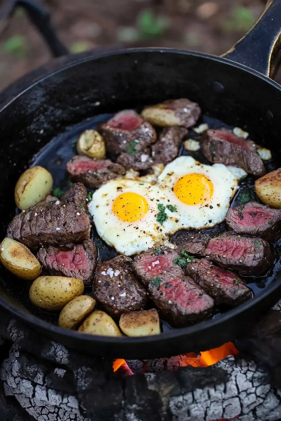 20-Minute Garlic Butter Steak Bites and Eggs (Easy One-Pan Recipe) step 2
