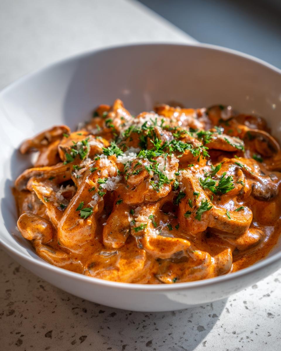 30-Minute Hungarian Mushroom Paprikash: A Creamy Vegetarian Delight step 2