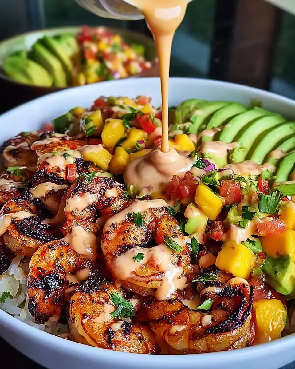 30-Minute Mediterranean Shrimp and Avocado Bowls with Mango Salsa step 1
