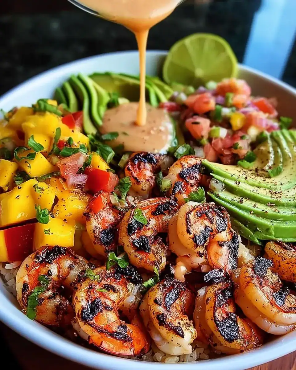 30-Minute Mediterranean Shrimp and Avocado Bowls with Mango Salsa step 3