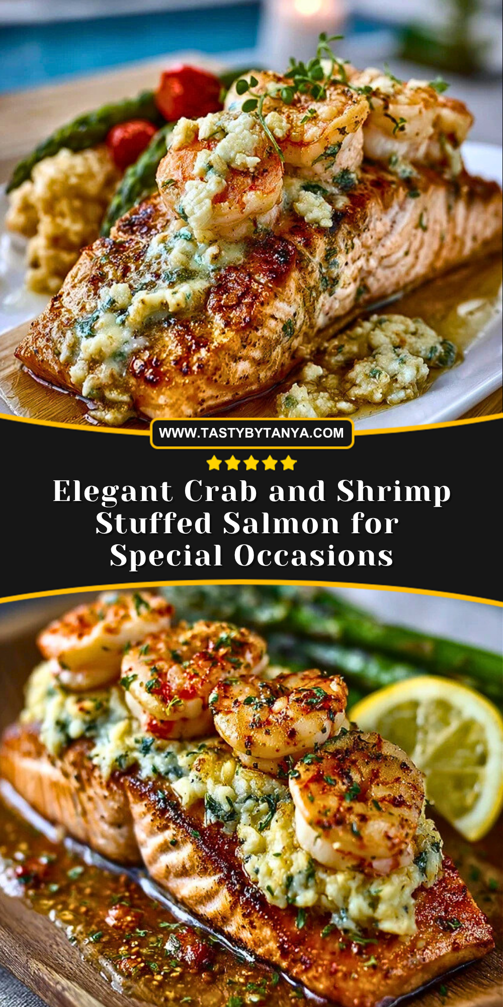 Better Than a Seafood House: The Ultimate Crab and Shrimp Stuffed Salmon Recipe! step 1