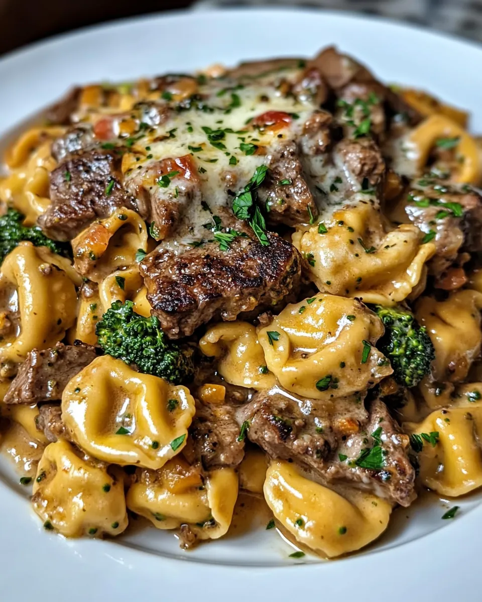 Forget Eating Out! This 30-Minute Creamy Steak and Tortellini Skillet is a Game Changer step 1