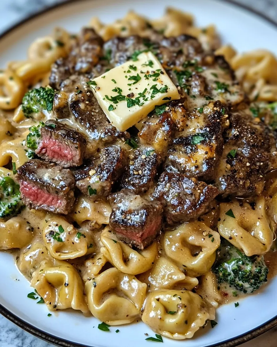 Forget Eating Out! This 30-Minute Creamy Steak and Tortellini Skillet is a Game Changer step 3