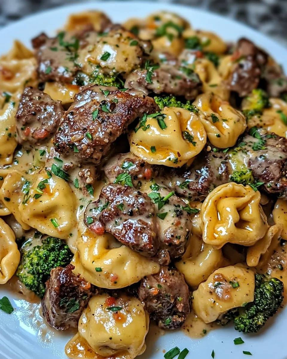 Forget Eating Out! This 30-Minute Creamy Steak and Tortellini Skillet is a Game Changer step 4