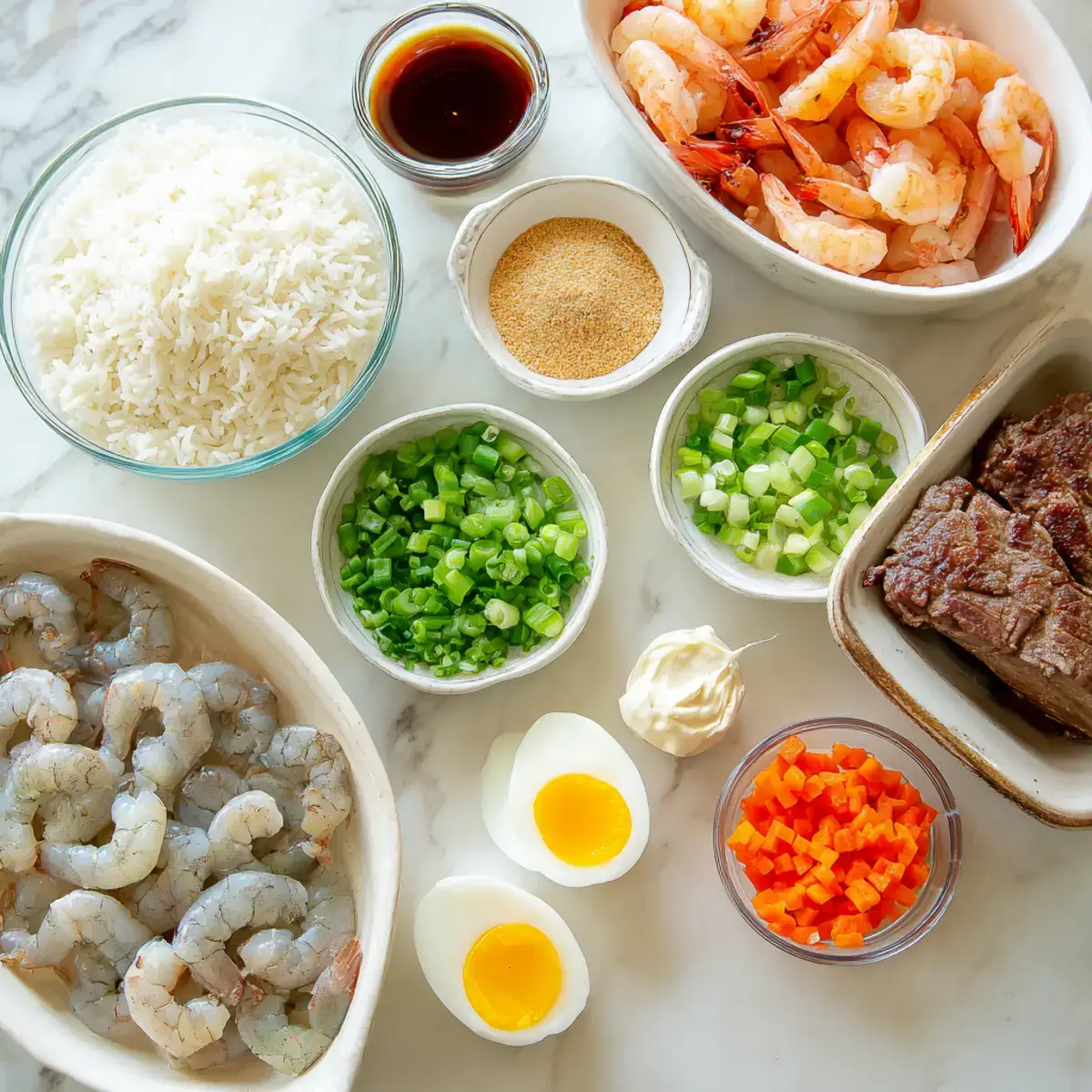 Forget Takeout! This Lamb Chop and Shrimp Fried Rice with Spicy Yum Yum Sauce is the Ultimate Fusion Comfort Food step 2