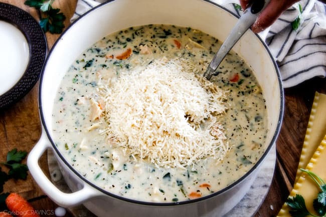 The Best One-Pot White Chicken Lasagna Soup: Creamy & Easy! step 5