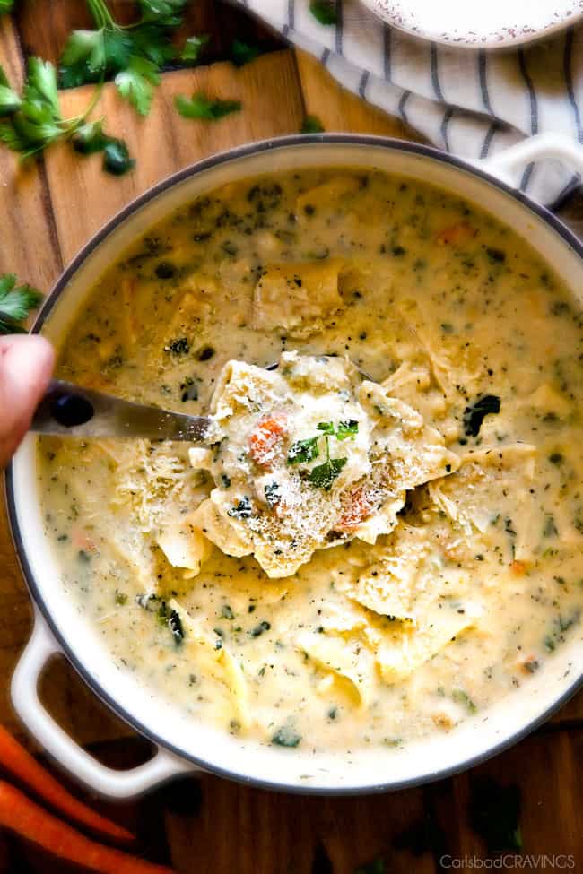 The Best One-Pot White Chicken Lasagna Soup: Creamy & Easy! step 6