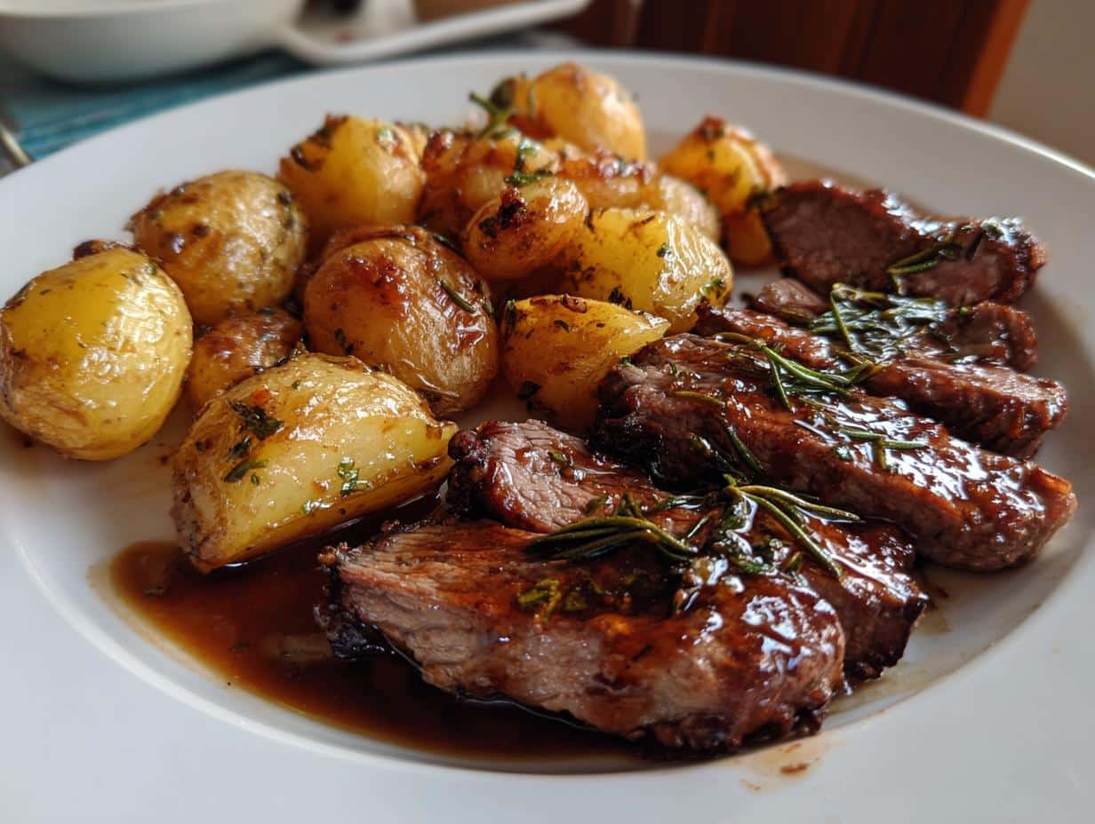 The Ultimate 30-Minute Honey Beef and Crispy Roasted Potatoes step 5