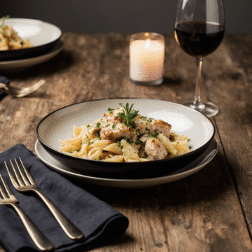 This 40-Minute Creamy Garlic Chicken & Crispy Potato Pasta Bowl Is Pure Comfort Magic! step 3