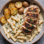 This 40-Minute Creamy Garlic Chicken & Crispy Potato Pasta Bowl Is Pure Comfort Magic! step 5