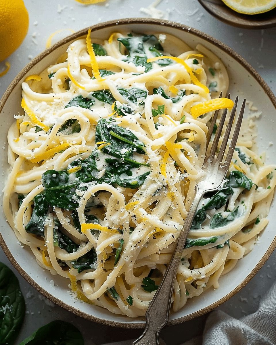 15-Minute Creamy Lemon Ricotta Pasta with Spinach Recipe step 2
