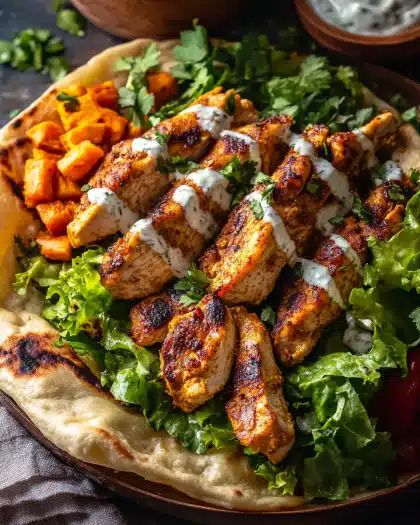 15-Minute Prep: Easy Curry Chicken and Sweet Potato Naan with Tahini step 2