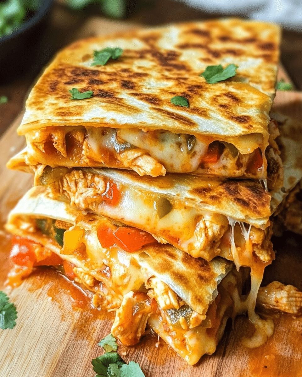 20-Minute Cheesy Chicken Quesadillas with Peppers and Onions step 5