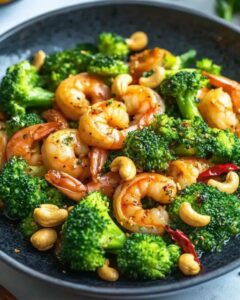 20-Minute Healthy Shrimp and Broccoli Stir-Fry with Cashews & Ginger 1