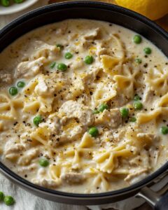 30-Minute Creamy Lemon Ricotta Bowtie Pasta with Chicken & Peas 1