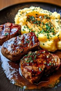 30-Minute Garlic Butter Steak Bites with Creamy Mashed Potatoes photo 1