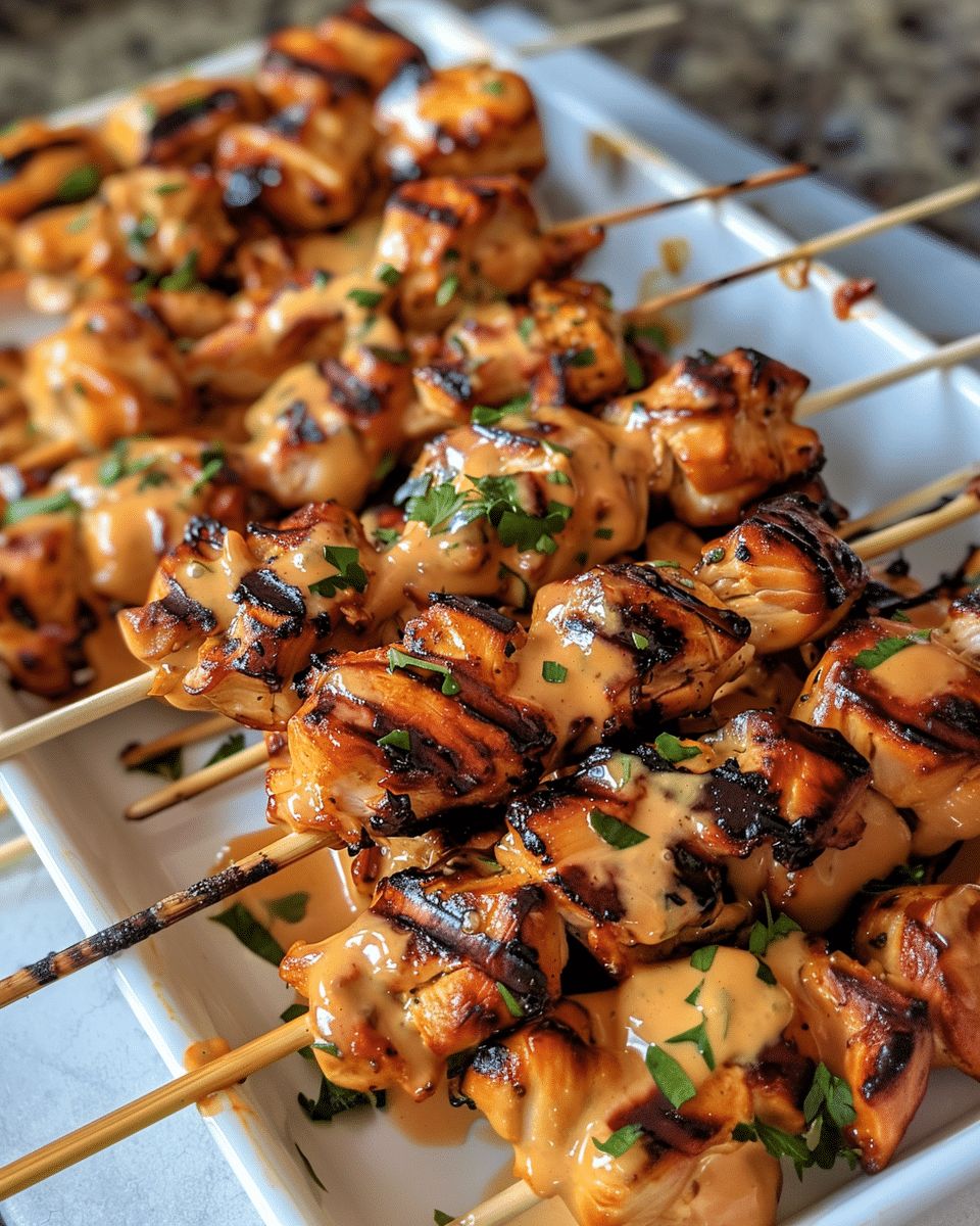Air Fryer Bang Bang Chicken Skewers | Quick & Crispy | CookWithFeast step 2