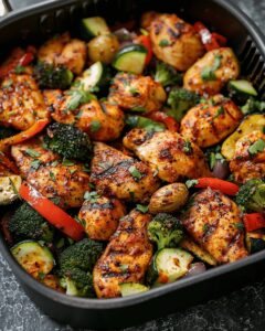 Air Fryer Cajun Chicken and Vegetables (15-Minute Recipe) | CookWithFeast photo 1