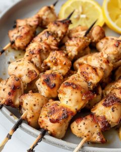 Air Fryer Lemon Pepper Chicken Skewers | Easy 37-Minute Meal | CookWithFeast photo 1