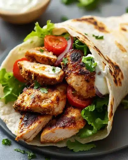 Authentic Chicken Shawarma Wraps with Yogurt Sauce | CookWithFeast step 2