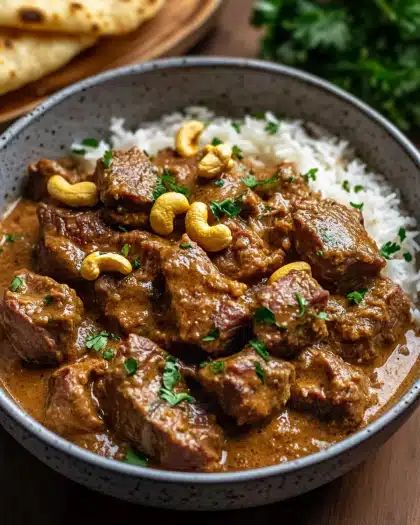 Authentic Creamy Lamb Korma Recipe with Silky Cashew Puree step 3