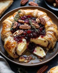 Baked Brie with Cranberry Sauce and Pecans: The Ultimate Holiday Appetizer | CookWithFeast photo 1
