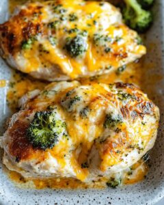 Baked Cheddar Broccoli Chicken Recipe | CookWithFeast photo 1