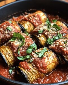 Baked Eggplant Roll-Ups with Ricotta and Tomato Sauce | CookWithFeast photo 1