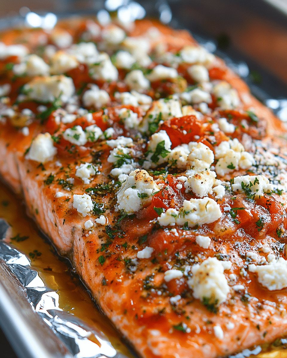 Baked Salmon with Tomato Herb Sauce and Feta — A Flavorful, Healthy Dinner Recipe step 1