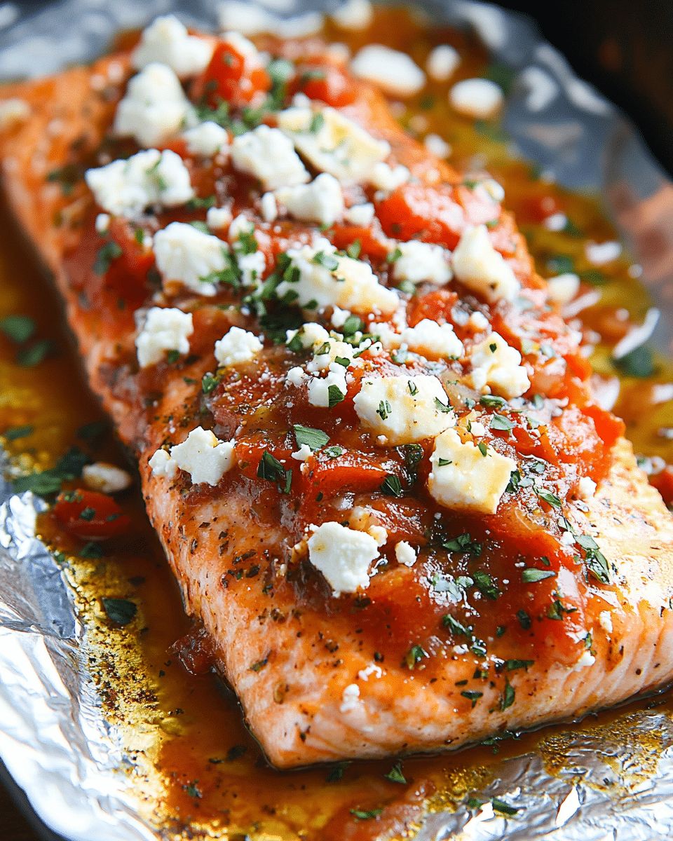 Baked Salmon with Tomato Herb Sauce and Feta — A Flavorful, Healthy Dinner Recipe step 3