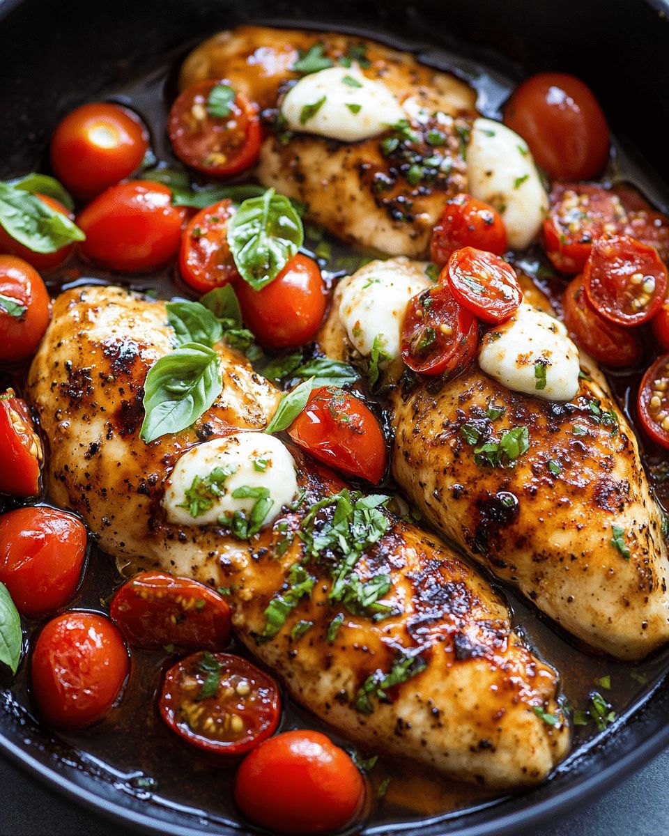 Balsamic Chicken with Fresh Tomato Mozzarella | CookWithFeast step 1