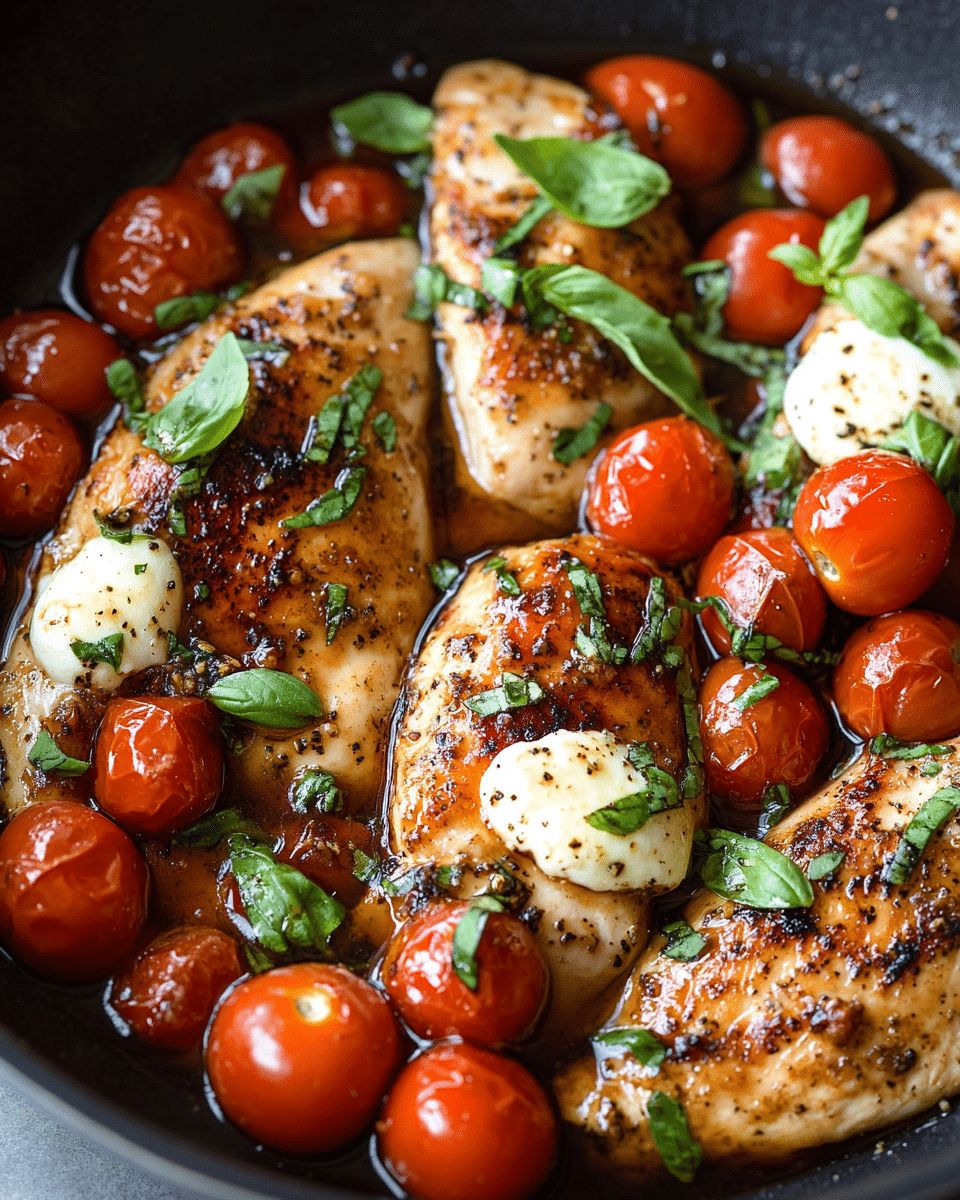 Balsamic Chicken with Fresh Tomato Mozzarella | CookWithFeast step 2