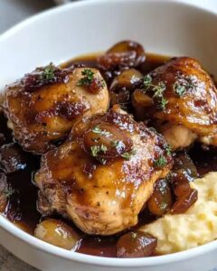 Balsamic Fig Chicken Thighs with Caramelized Onions | CookWithFeast photo 1