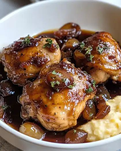 Balsamic Fig Chicken Thighs with Caramelized Onions | CookWithFeast step 2