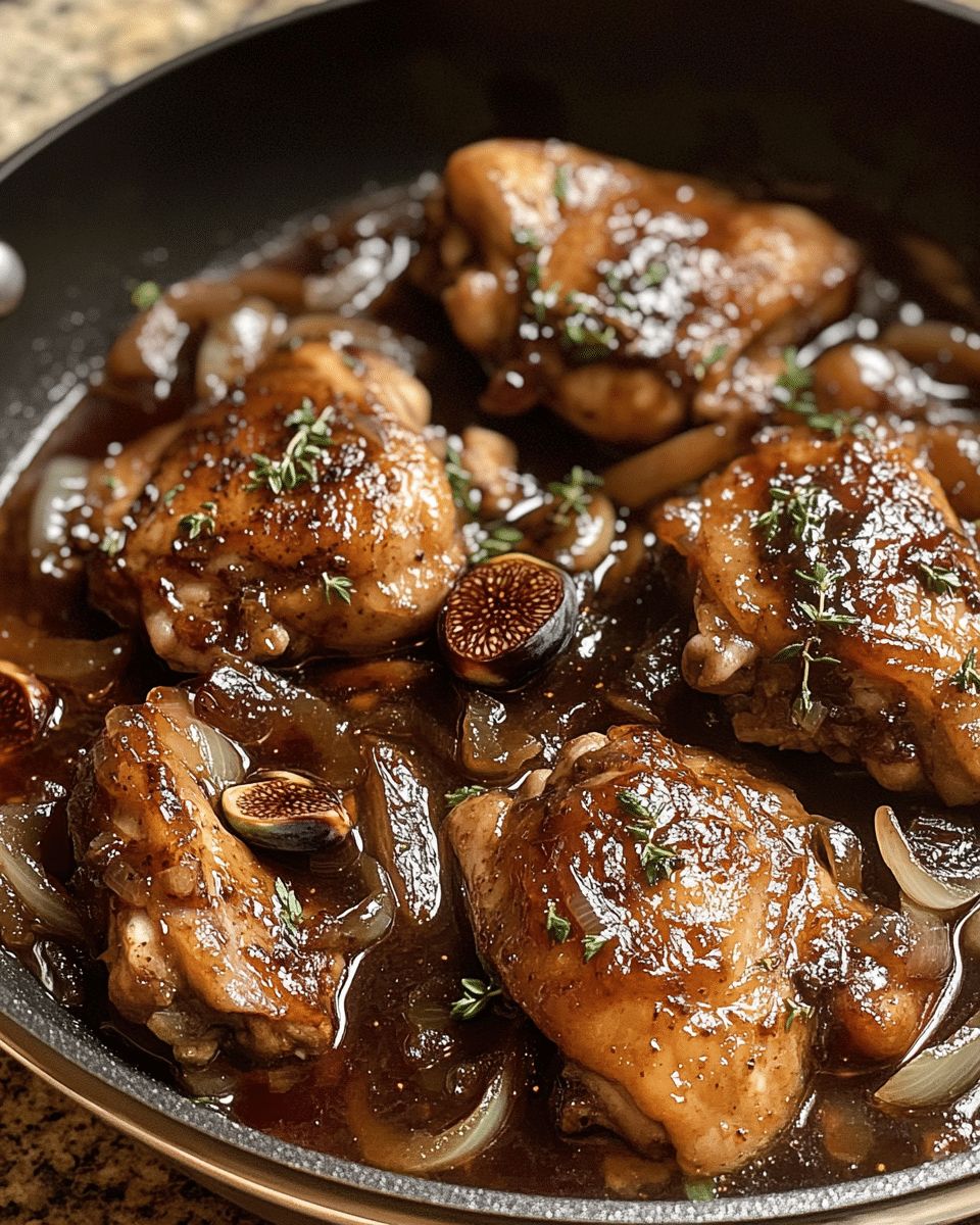 Balsamic Fig Chicken Thighs with Onions and Thyme | CookWithFeast step 2