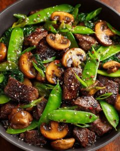 Beef Stir-Fry with Snow Peas and Mushrooms: A Flavorful Guide photo 1