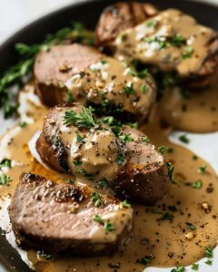 Beef Tenderloin with Creamy Gravy Recipe | CookWithFeast photo 1