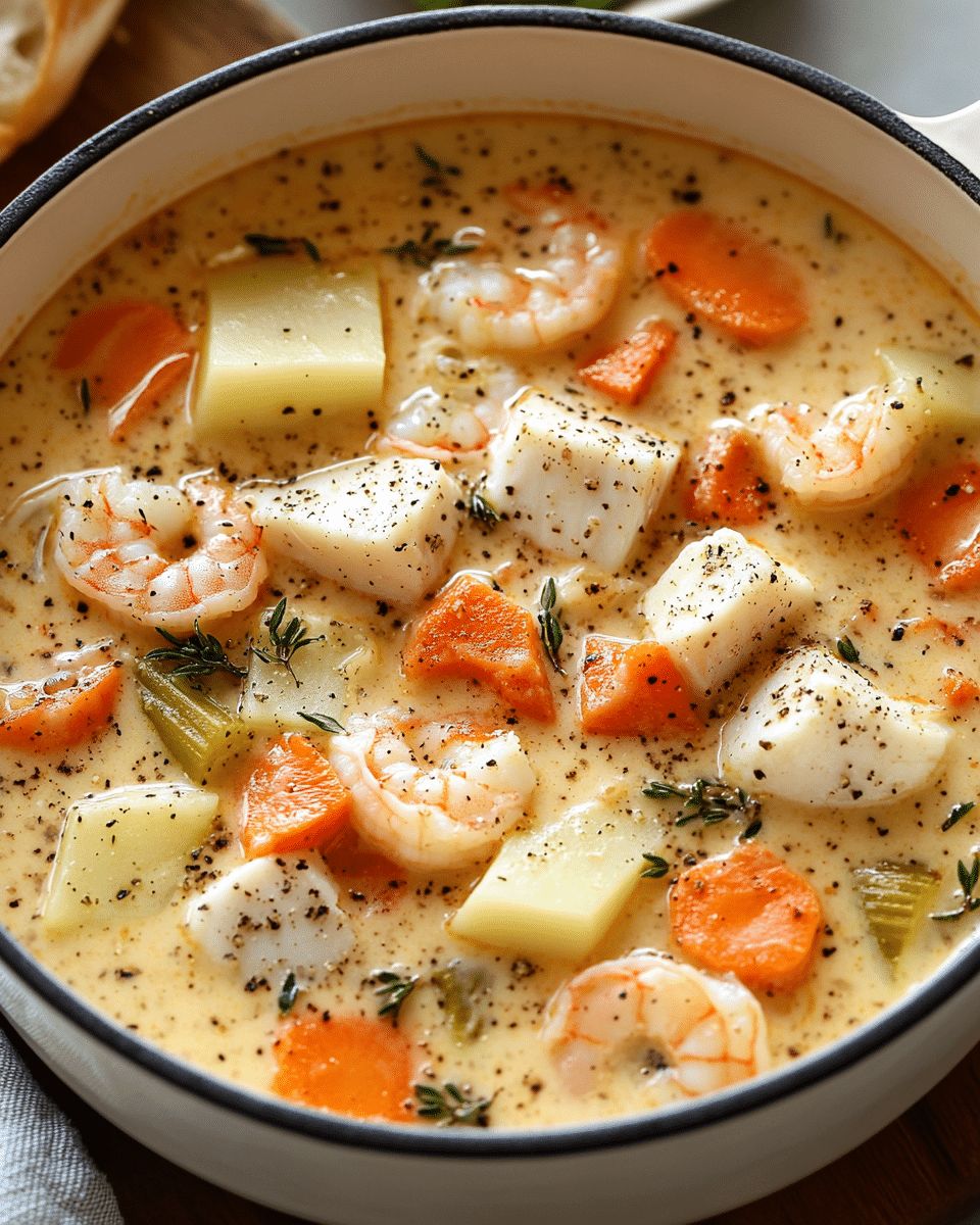 Best Creamy Seafood Chowder with Fresh Vegetables: Easy & Hearty Recipe step 3