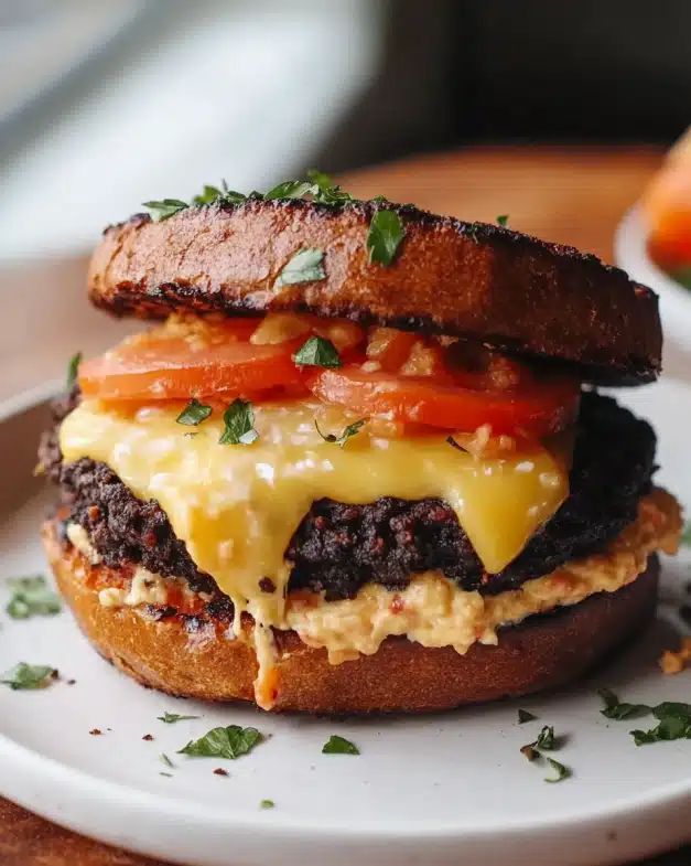 Black Bean Burgers with Pimento Cheese and Cheddar: A Gourmet Vegetarian Guide step 2