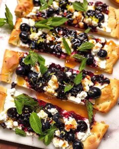 Blissful Berries and Chèvre Flatbread Recipe | CookWithFeast photo 1