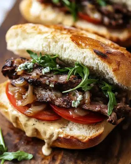 Blue Cheese Steak Sandwich with Caramelized Onions | CookWithFeast step 1