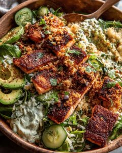 Cajun Salmon Crunch Salad with Tahini Dressing: A Bold 30-Minute Meal 1