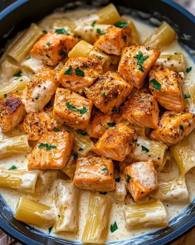 Cajun Salmon Rigatoni with Creamy Parmesan Sauce: The Ultimate 45-Minute Gourmet Dinner step 3
