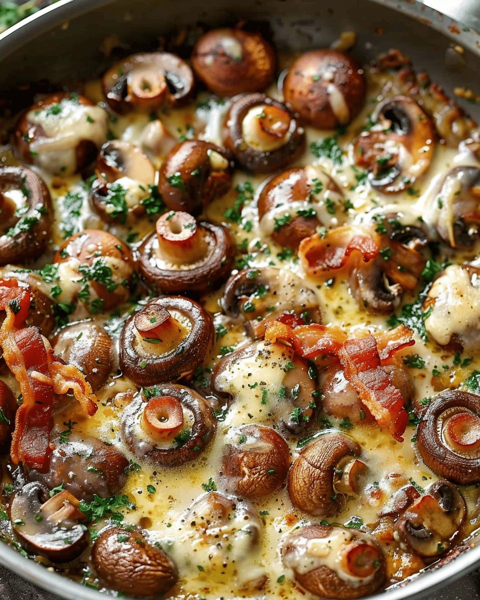 Cheesy Bacon Mushroom Skillet Recipe — Rich, Creamy, and Irresistibly Delicious step 2