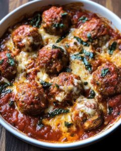 Cheesy Baked Meatballs in Tomato Sauce – The Ultimate Comfort Meal 1