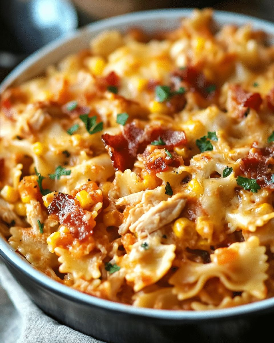 Cheesy BBQ Chicken Bacon Pasta Bake – The Ultimate Easy Comfort Food step 2