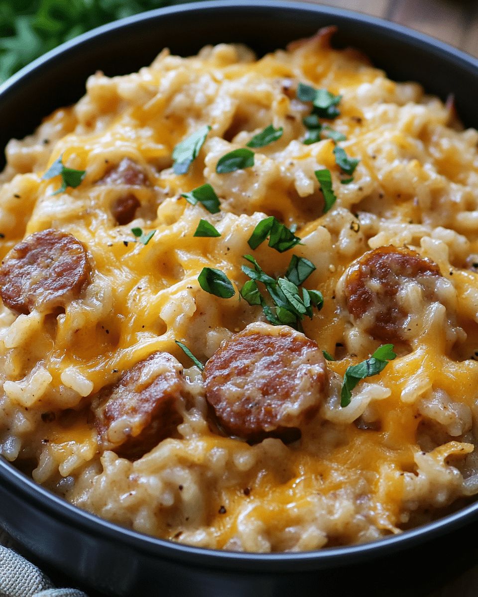 Cheesy Smoked Sausage and Rice Casserole: The Ultimate One-Pan Comfort Meal step 2