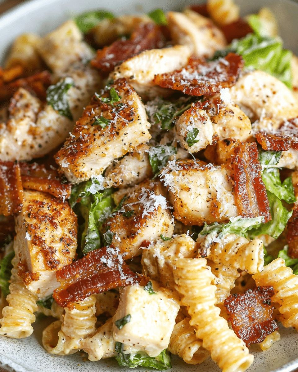 Chicken Bacon Caesar Pasta Salad: The Ultimate Creamy Comfort Dish step 2