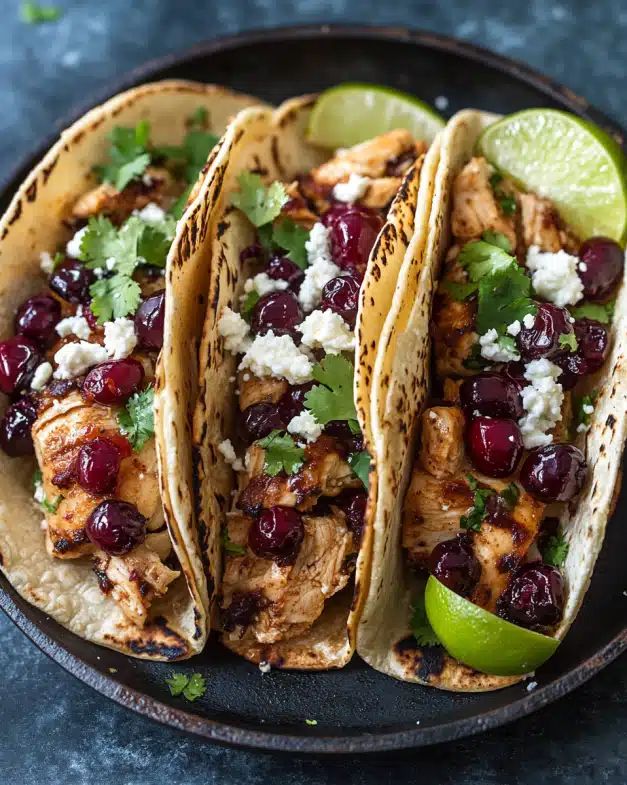 Chicken Thigh Tacos with Sweet Cherry Salsa – A Bold Twist on Taco Night step 2