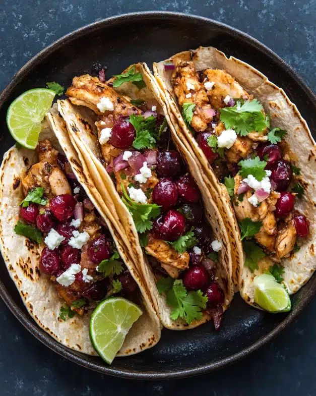 Chicken Thigh Tacos with Sweet Cherry Salsa – A Bold Twist on Taco Night step 4